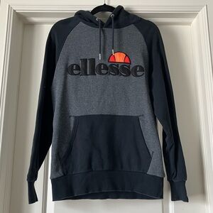 Ellesse Men's Hoodie in Black and Gray with Logo